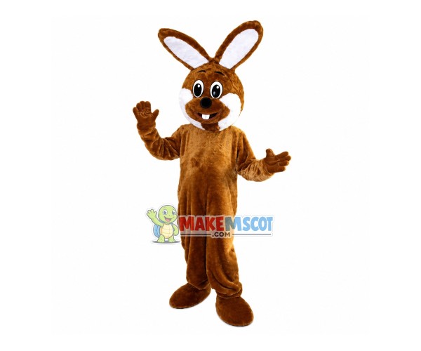 Adult Brown Easter Bunny Mascot Costume Adult Brown Easter Bunny Mascot Costume