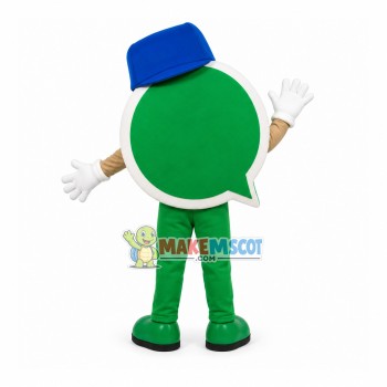 Green Logo of Communication Software Mascot Costume Green Logo of Communication Software Mascot Costume