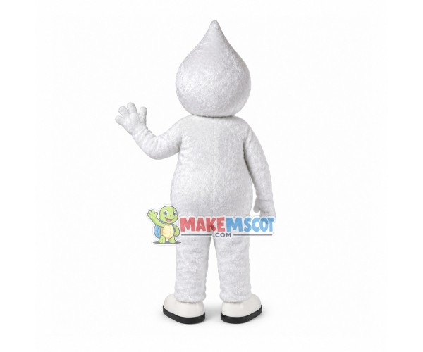 Adult Cartoon Soft White Raindrop Mascot Costume Adult Cartoon Soft White Raindrop Mascot Costume