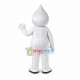 Adult Cartoon Soft White Raindrop Mascot Costume Adult Cartoon Soft White Raindrop Mascot Costume