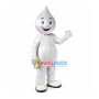 Adult Cartoon Soft White Raindrop Mascot Costume