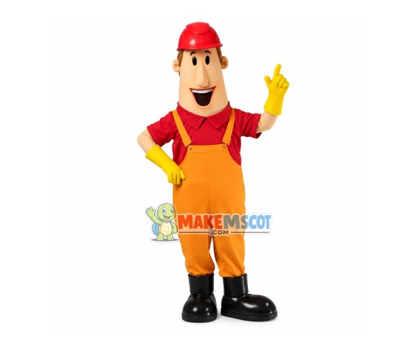 The Car Engine Repairer Mascot Costume The Car Engine Repairer Mascot Costume