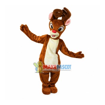 Brown Thin Jungle Moose Mascot Costume Brown Thin Jungle Moose Mascot Costume