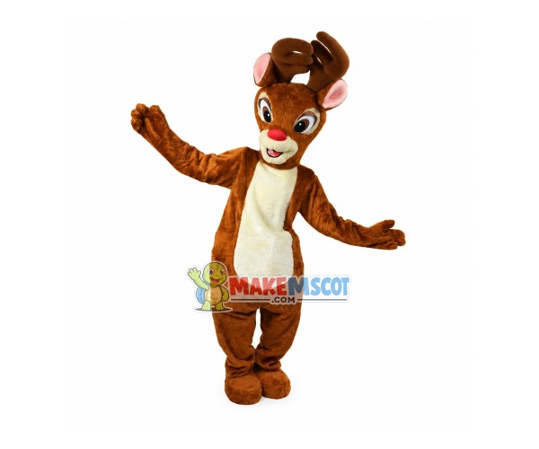 Brown Thin Jungle Moose Mascot Costume
