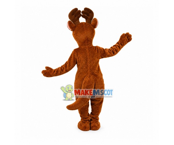Brown Thin Jungle Moose Mascot Costume Brown Thin Jungle Moose Mascot Costume