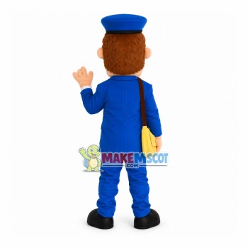 Conscientious Postman Carrying Letter Bag Mascot Costume