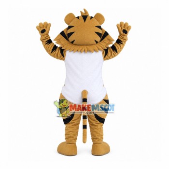 Cheering Tiger With Soft Belly Mascot Costume Cheering Tiger With Soft Belly Mascot Costume