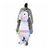 Thinking The Gray Stupid Donkey Mascot Costume