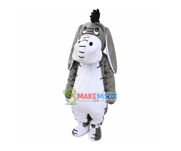 Thinking The Gray Stupid Donkey Mascot Costume Thinking The Gray Stupid Donkey Mascot Costume