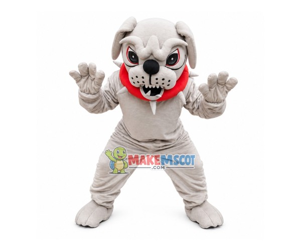 Vicious Dog Wearing Restraint Collar Mascot Costume Vicious Dog Wearing Restraint Collar Mascot Costume