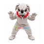 Vicious Dog Wearing Restraint Collar Mascot Costume