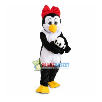 Penguin Sister Taking Care of Baby Mascot Costume