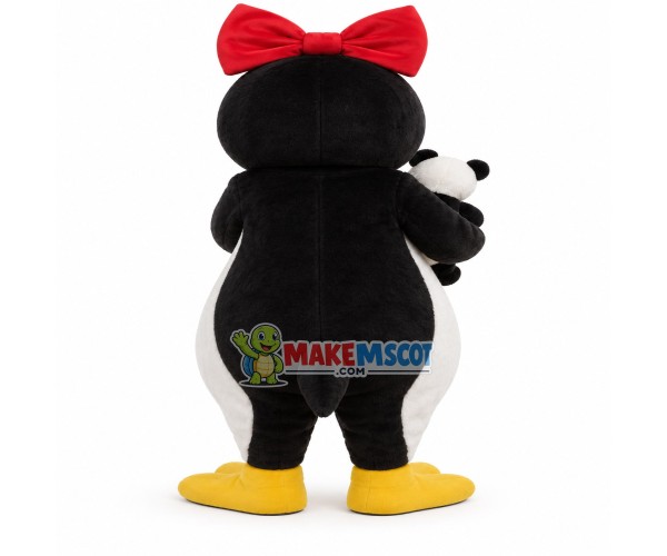 Penguin Sister Taking Care of Baby Mascot Costume Penguin Sister Taking Care of Baby Mascot Costume