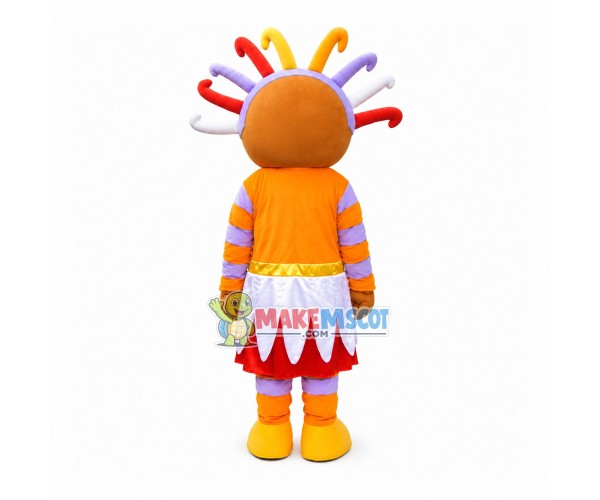 Upsy Daisy With Stamen Hair Cartoon Mascot Costume