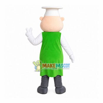 Fat Chef With Smiley Face Mascot Costume Fat Chef With Smiley Face Mascot Costume