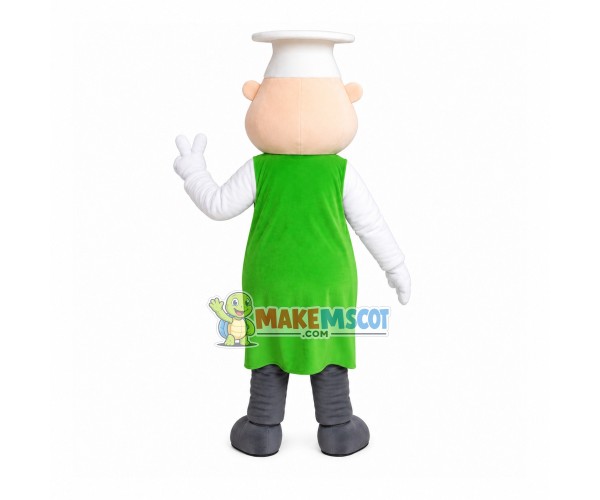 Fat Chef With Smiley Face Mascot Costume