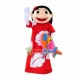 Glad Girl In The Red Long Dress Mascot Costume Glad Girl In The Red Long Dress Mascot Costume