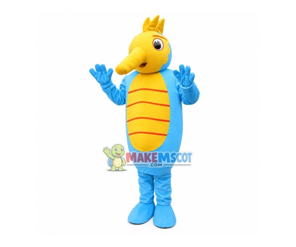 Standing Long-nosed Seahorse Mascot Costume Standing Long-nosed Seahorse Mascot Costume