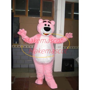 Soft Pink Strawberry Bear Mascot Costume Soft Pink Strawberry Bear Mascot Costume