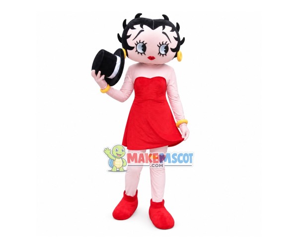 Charismatic Jazz Girl Dancer Mascot Costume Charismatic Jazz Girl Dancer Mascot Costume