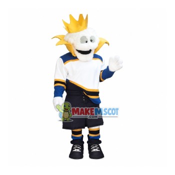 King Of White Plush Monster Mascot Costume