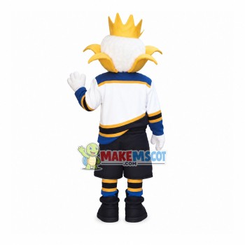 King Of White Plush Monster Mascot Costume