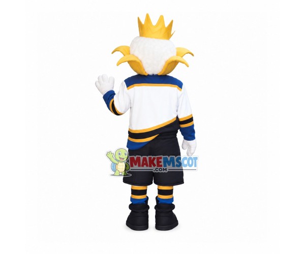 King Of White Plush Monster Mascot Costume