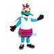 Lake Blue Bee With Curly Hair Mascot Costume Lake Blue Bee With Curly Hair Mascot Costume