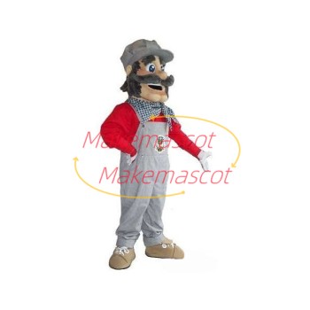 Tired Old Milkman On The Farm Mascot Costume Tired Old Milkman On The Farm Mascot Costume