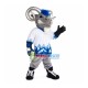 Silver Horned Forceful Antelope Mascot Costume