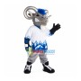 Silver Horned Forceful Antelope Mascot Costume