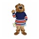 Fan Bulldog Wearing Jersey Mascot Costume Fan Bulldog Wearing Jersey Mascot Costume