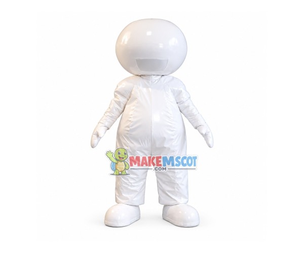 Smooth White Insulated Doll Mascot Costume