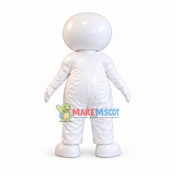 Smooth White Insulated Doll Mascot Costume