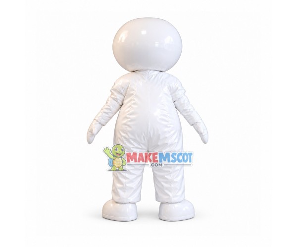Smooth White Insulated Doll Mascot Costume