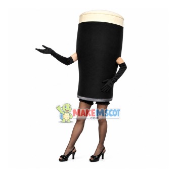 Glass of Dark Beer Cartoon Mascot Costume Glass of Dark Beer Cartoon Mascot Costume