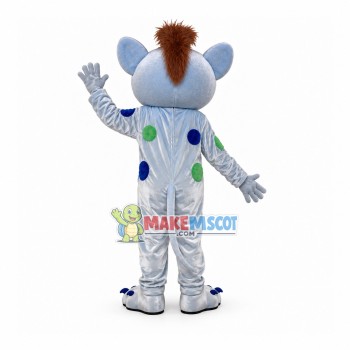 Alien Monster With Brown Hair Mascot Costume Alien Monster With Brown Hair Mascot Costume