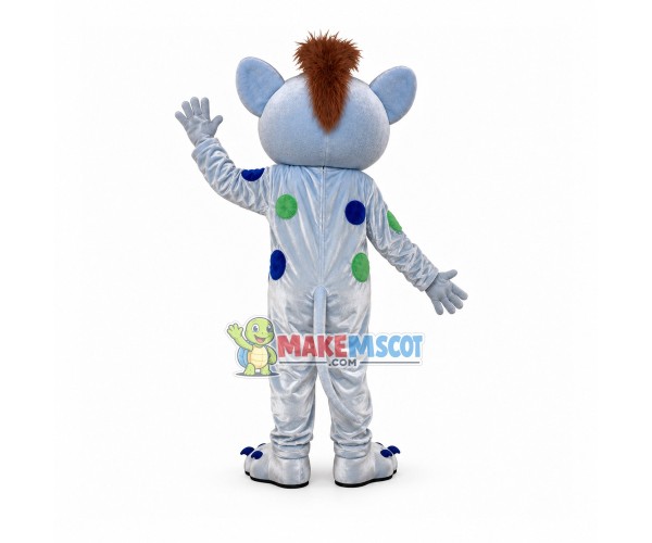 Alien Monster With Brown Hair Mascot Costume Alien Monster With Brown Hair Mascot Costume
