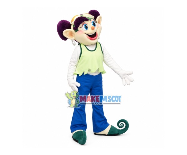 Cool Purple Haired Sports Girl Mascot Costume Cool Purple Haired Sports Girl Mascot Costume