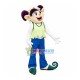 Cool Purple Haired Sports Girl Mascot Costume Cool Purple Haired Sports Girl Mascot Costume