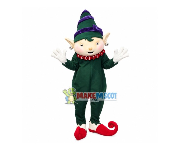 The Friendly Elf Little Hand Mascot Costume The Friendly Elf Little Hand Mascot Costume