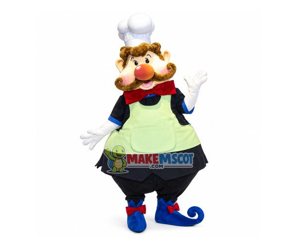 Pot Belly Chef Elf of Restaurant Mascot Costume Pot Belly Chef Elf of Restaurant Mascot Costume