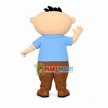 Jolly Boy Baby With Thinning Hair Mascot Costume Jolly Boy Baby With Thinning Hair Mascot Costume