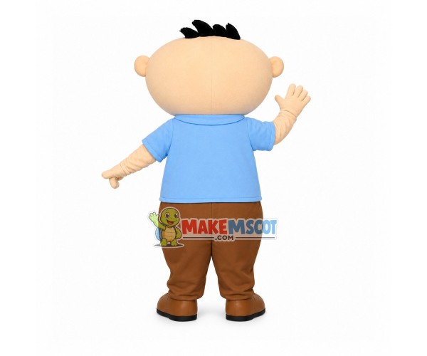 Jolly Boy Baby With Thinning Hair Mascot Costume Jolly Boy Baby With Thinning Hair Mascot Costume