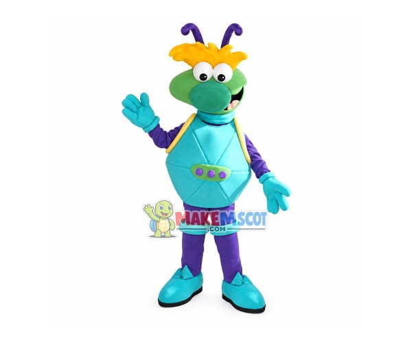 Tentacle Monster In Protective Coat Mascot Costume Tentacle Monster In Protective Coat Mascot Costume