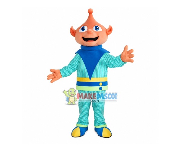 Polite Alien With Pointed Head Mascot Costume Polite Alien With Pointed Head Mascot Costume