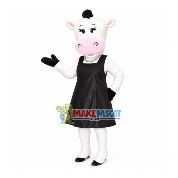 Lady Cow With Expensive Pendant Mascot Costume Lady Cow With Expensive Pendant Mascot Costume