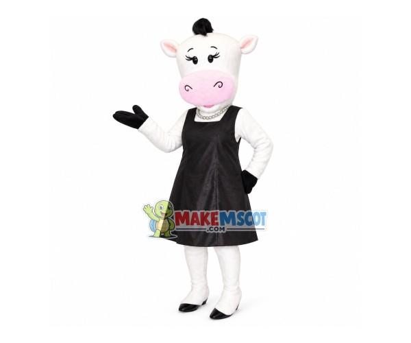 Lady Cow With Expensive Pendant Mascot Costume Lady Cow With Expensive Pendant Mascot Costume