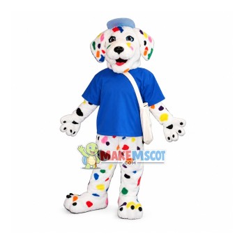 Painted Dalmatian Carrying Messenger Bag Mascot Costume