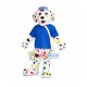 Painted Dalmatian Carrying Messenger Bag Mascot Costume Painted Dalmatian Carrying Messenger Bag Mascot Costume
